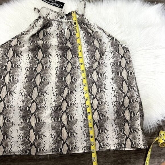 Papermoon Stitch Fix Petite MP Medium Barita Keyhole Tank Blouse Animal Print - Picture 5 of 6